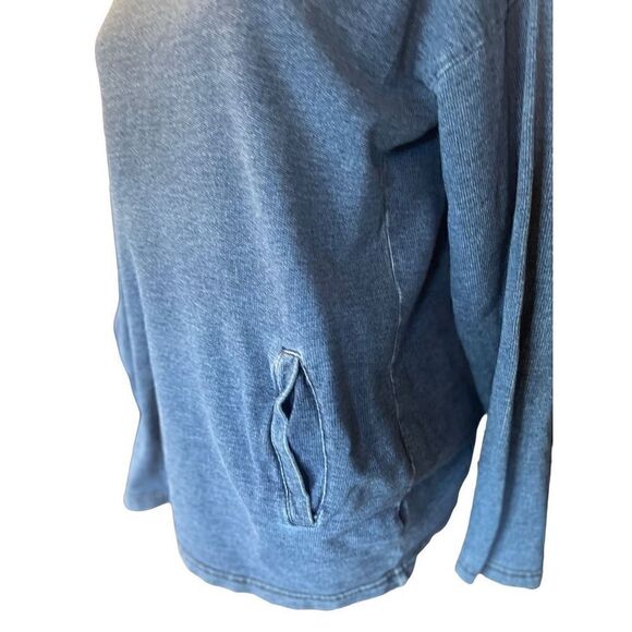 Forever 21 Women's Long Sleeve Sweatshirt Pullover Pockets Crewneck Blue Small - Picture 8 of 9